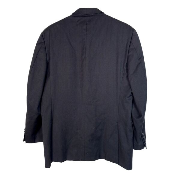 Burberry 40R Bond Street Wool Suit Jacket 3 Button Pinstripe Blazer Black EUC! - Picture 3 of 8